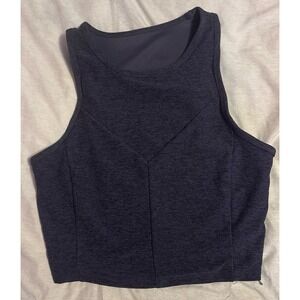 JoyLab Dark Grey Cropped‎ Cut Out Activewear Tank, Small